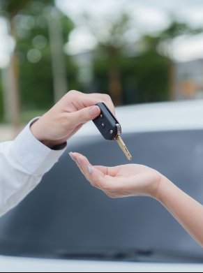 someone handing over the keys