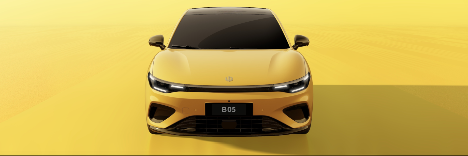 car parked front on