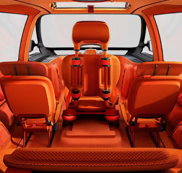 rear seats of a d model car
