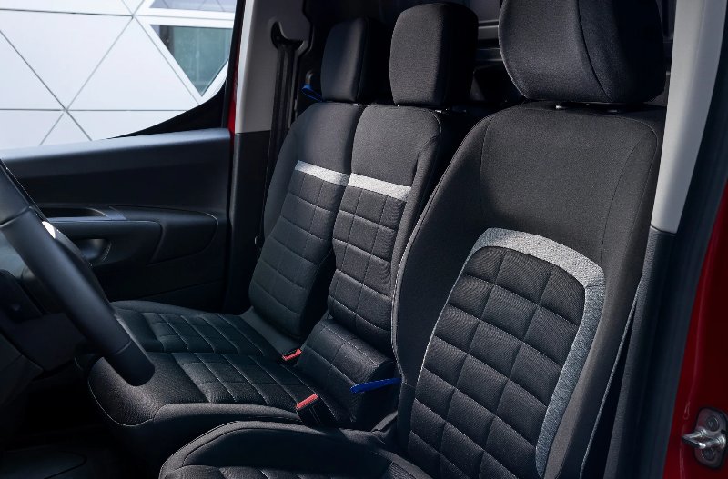pan shot of the front seats of the van