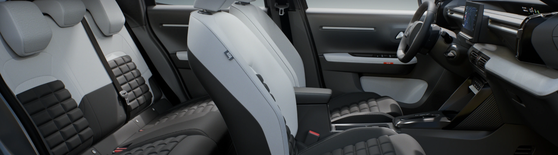 Pan shot of the inside of the car