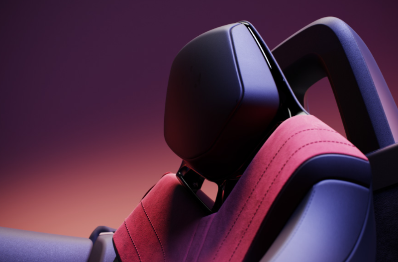close up of the front part of the seat