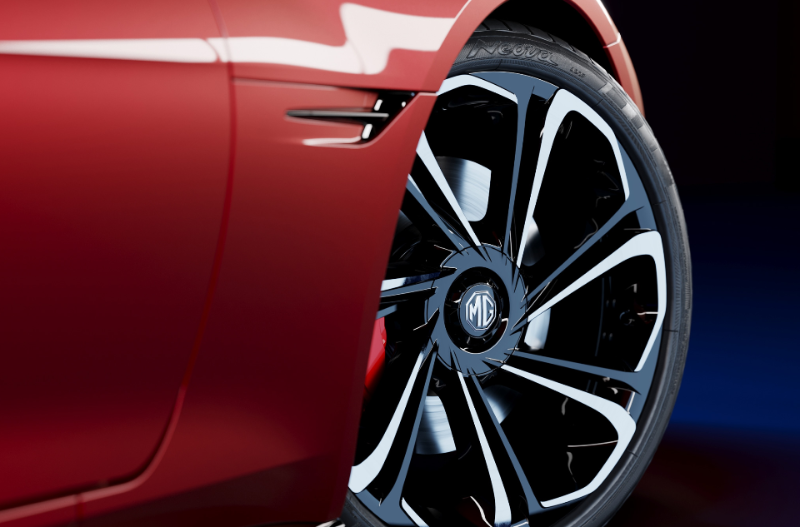 close up of the wheel shot