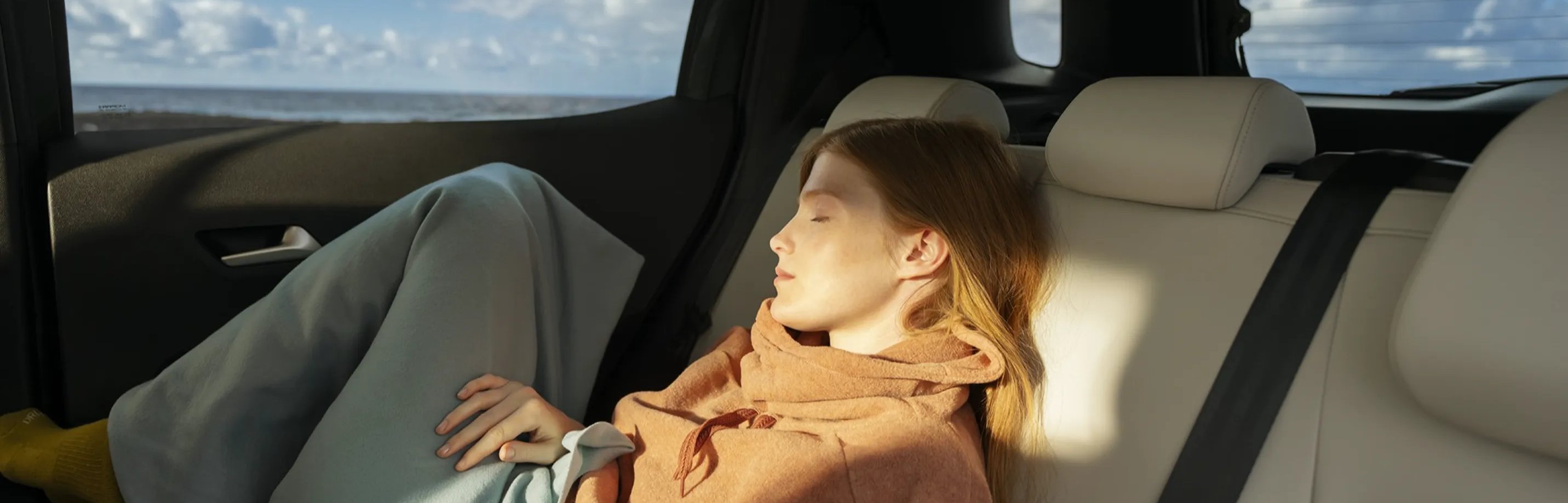 someone asleep in the car