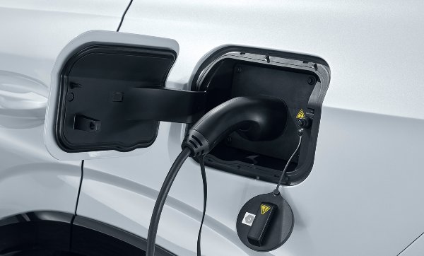 car plugged on car to ev charger