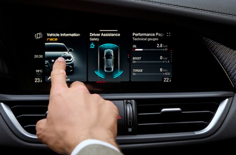 close up of the dashboard