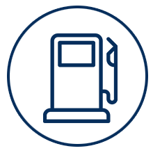 Icon of a notepad with a pencil inside a circle.