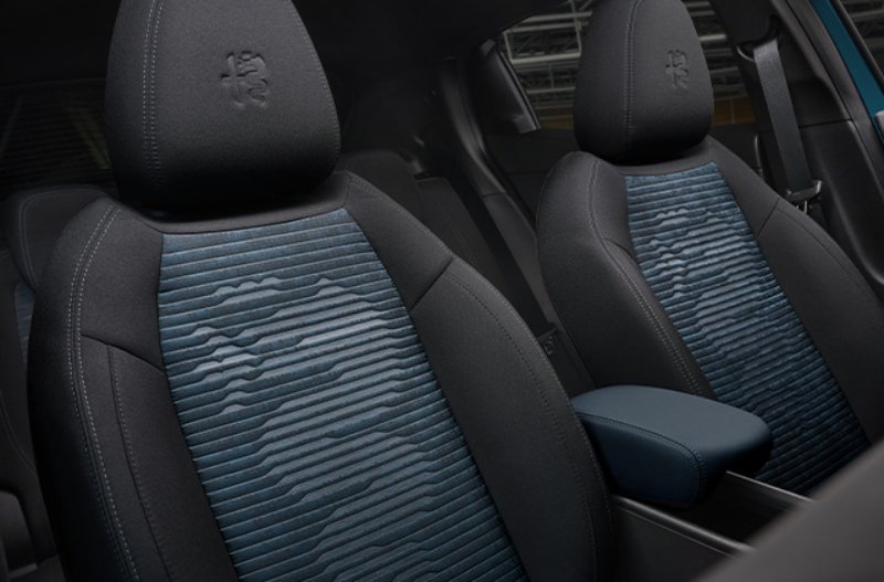close-up of the seats