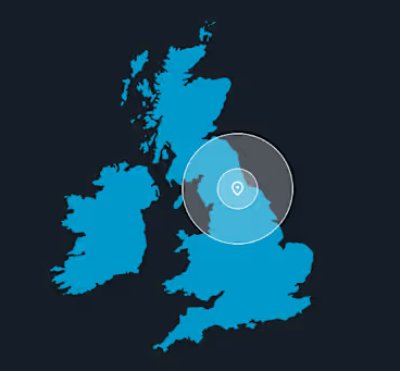 map of the uk with medium radius