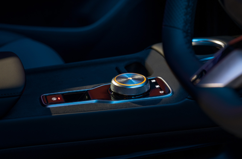 Close up of the driving settings