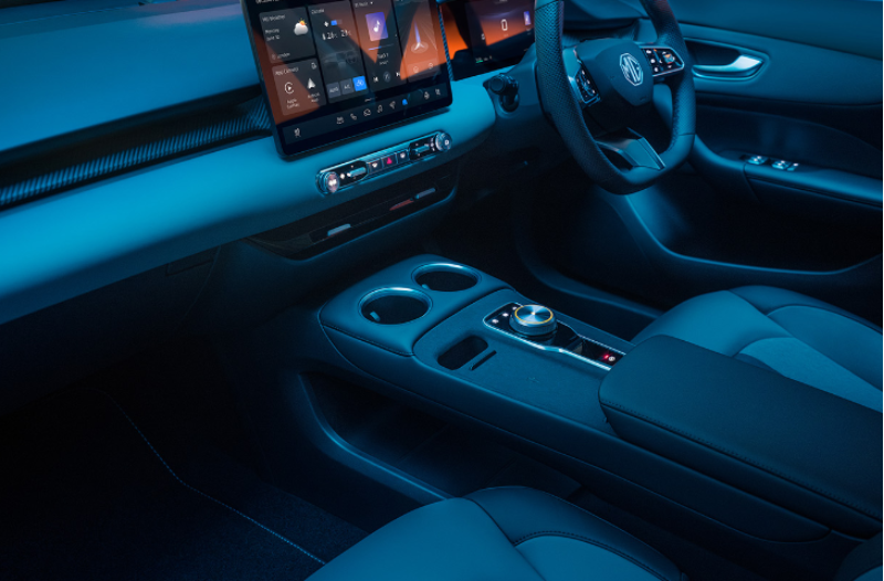 pan shot of the interior of the car