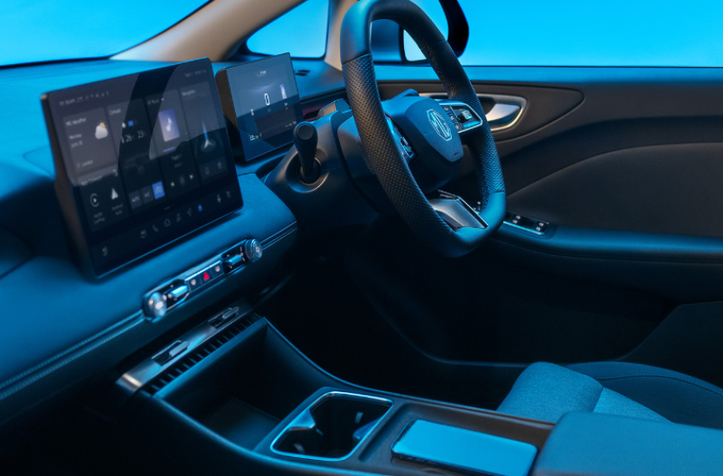 pan shot of the dashboard of the car