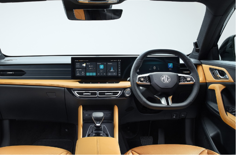 shot of the front of the cars dashboard