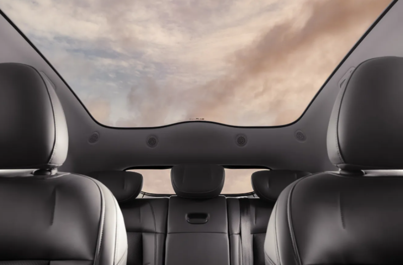 pan shot of the roof of the car