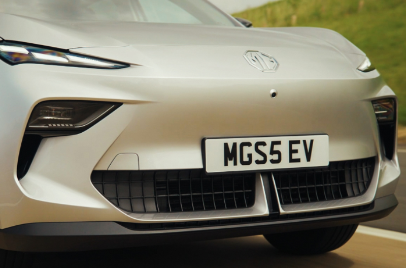 close up of the front of car