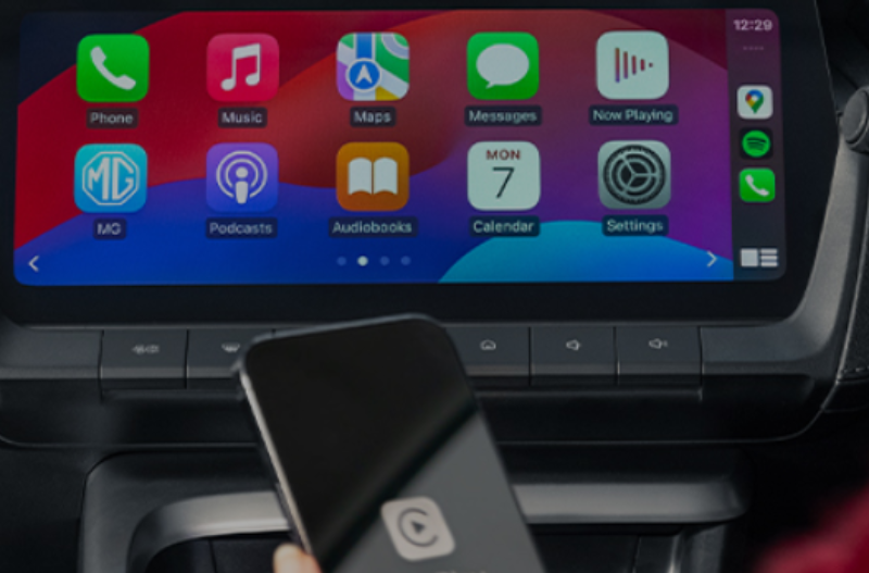 close up of the central console /phone