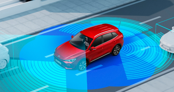 car diagram of the safety features