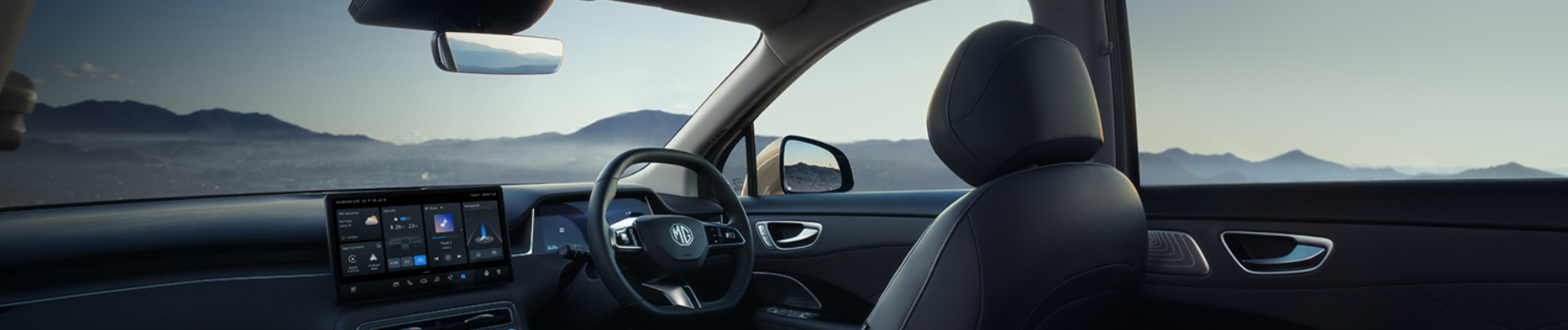 pan shot of the interior of the car
