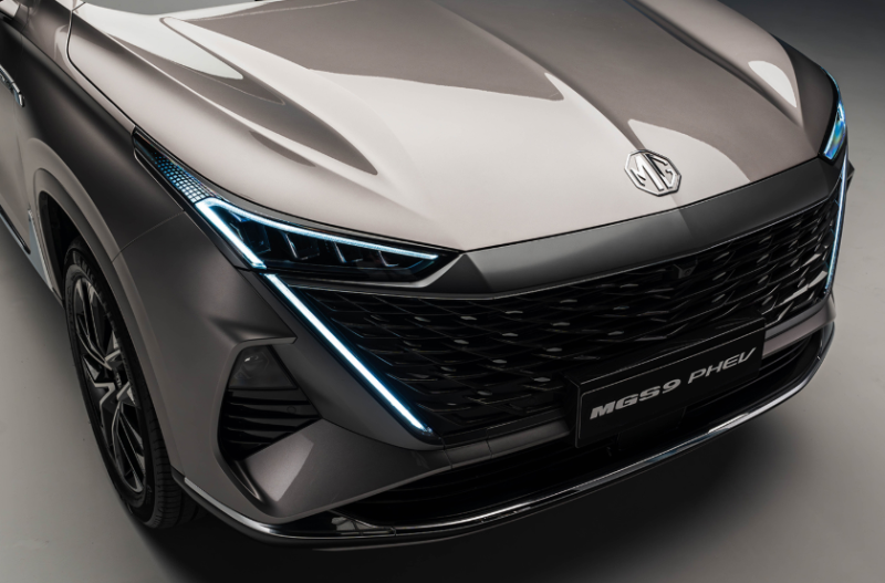 Close up of the front of the car