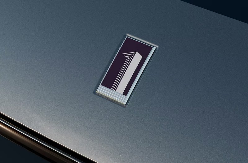 close up of the badge