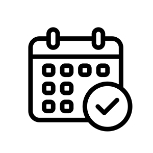 Black square with half-circle and two lines on the right.
