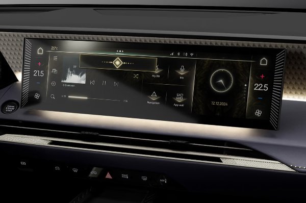 close up of the central console of the car