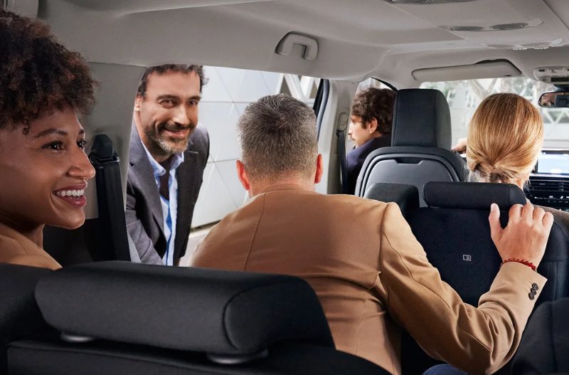people sat in the car
