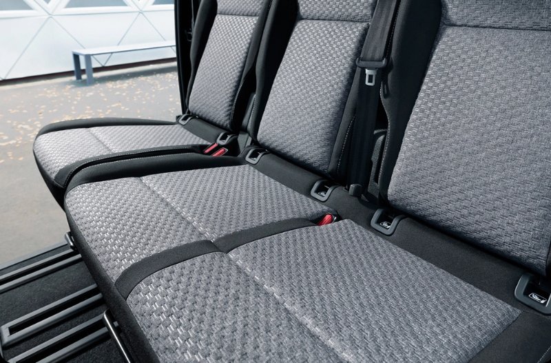 close up of the seats