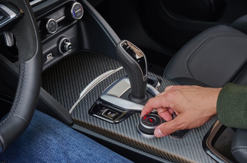 shot of the car central console