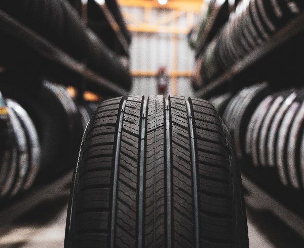 row of tyres on the stands