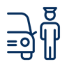 diagram of person next to the car